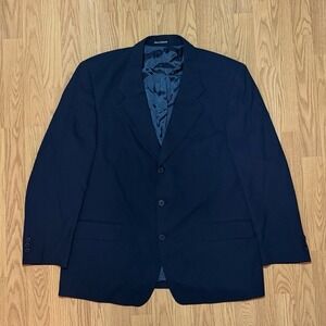 Saint Laurent YSL Mens Navy Blue Worsted Wool Jacket Sports Coat Canada